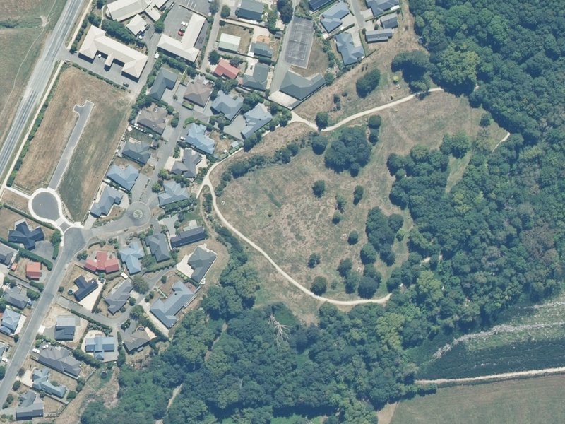 aerial view of Dog Stream Reserve and the ground around it