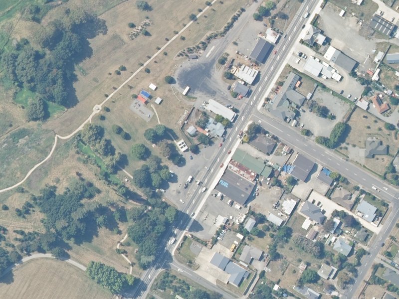 aerial view of Rutherford Reserve Carpark and the ground around it