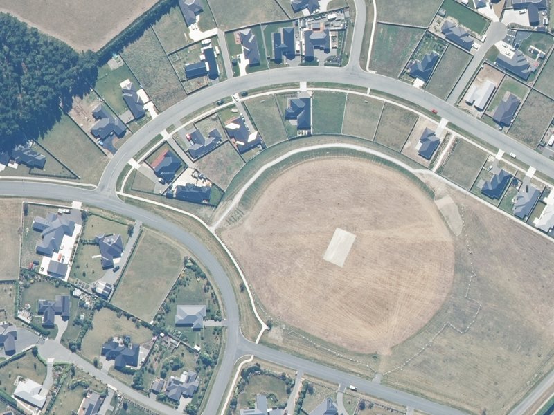 aerial view of Amberley Eastern Reserve and the ground around it