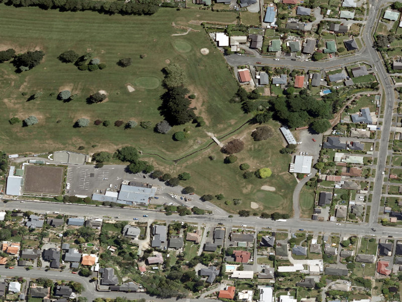 aerial view of Highfield Golf Course and the ground around it