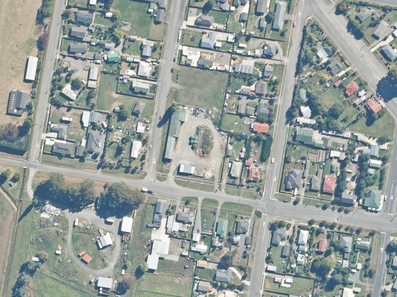 aerial view of Reserve, Cheviot and the ground around it