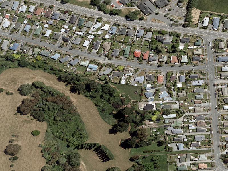 aerial view of Lindsay Street Playground and the ground around it