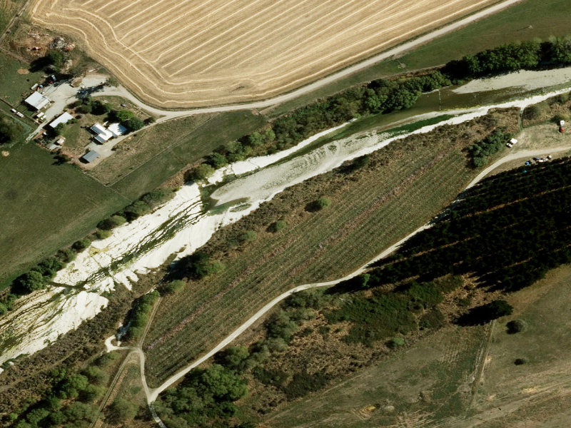 aerial view of O'neills Forestry and the ground around it