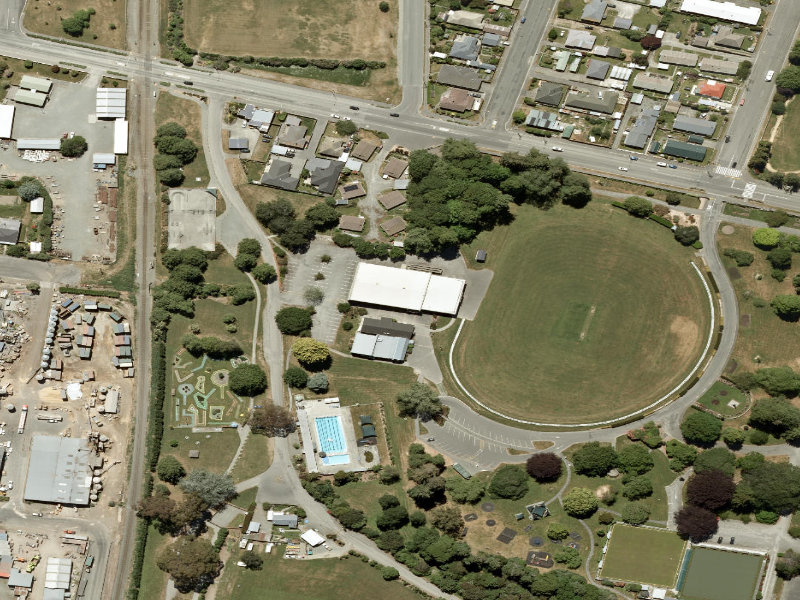 aerial view of Stadium / Rugby Clubrooms and the ground around it