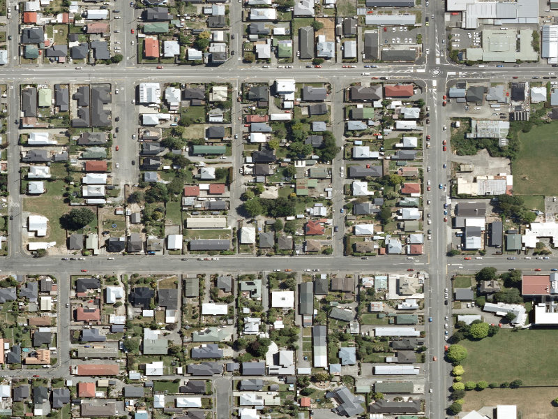 aerial view of Matilda Street Green Area and the ground around it