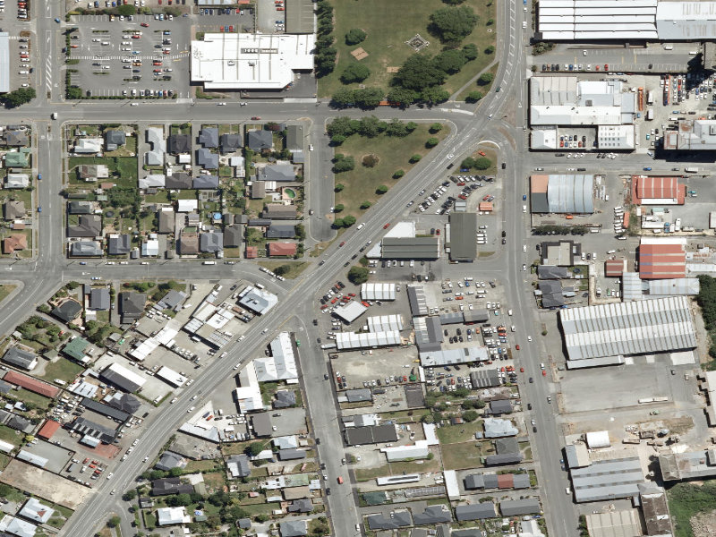 aerial view of William Street Road Stoppage Green Area and the ground around it