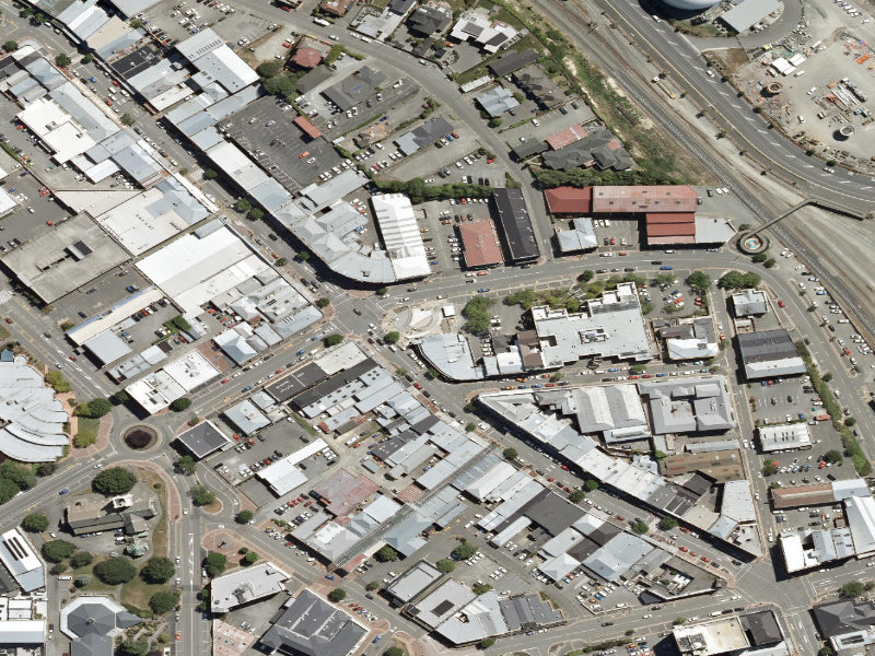 aerial view of Strathallan Corner, Toilets Etc. and the ground around it