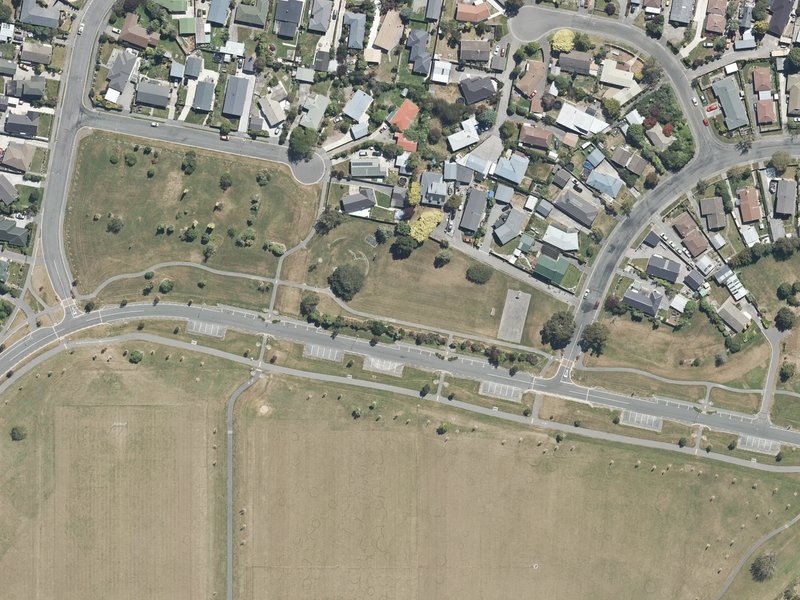 aerial view of Gray Crescent Reserve and the ground around it