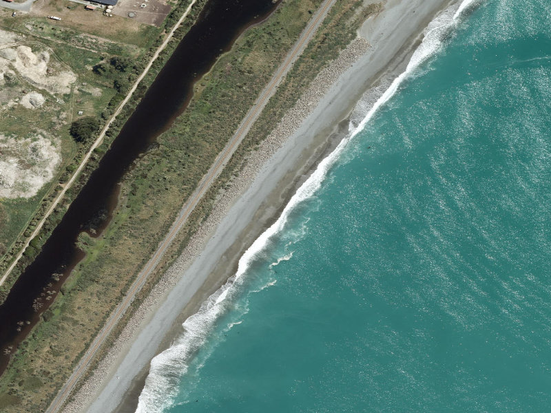 aerial view of Saltwater Creek South Street and the ground around it
