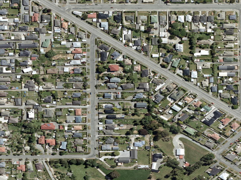 aerial view of Newton Street Reserve and the ground around it