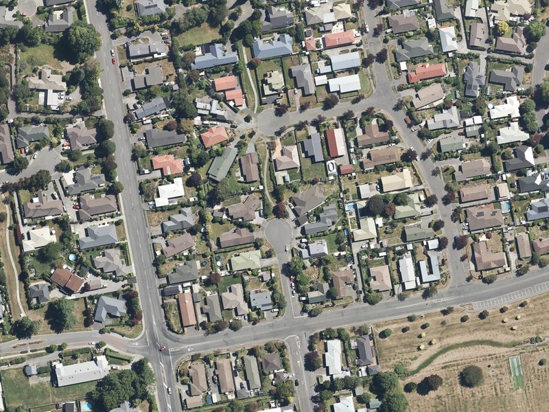 aerial view of Grove Place Reserve and the ground around it