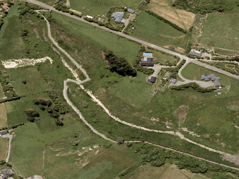 aerial view of Peka Peka Gully and the ground around it