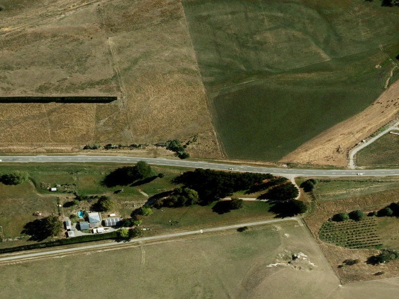 aerial view of Burnett Memorial Site and the ground around it