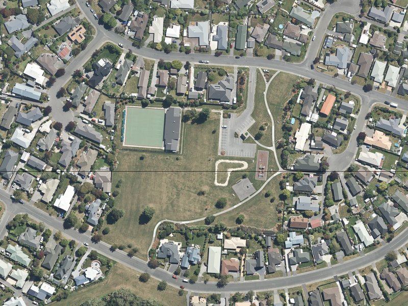aerial view of Hinemoa Park and the ground around it