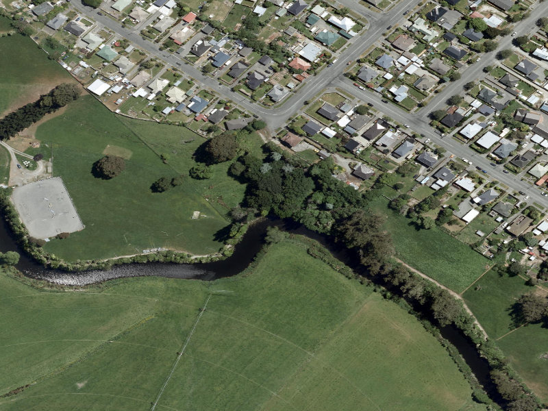 aerial view of St George Street Reserve and the ground around it