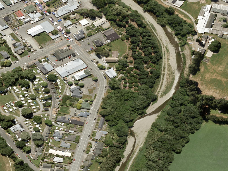 aerial view of War Memorial Site and the ground around it
