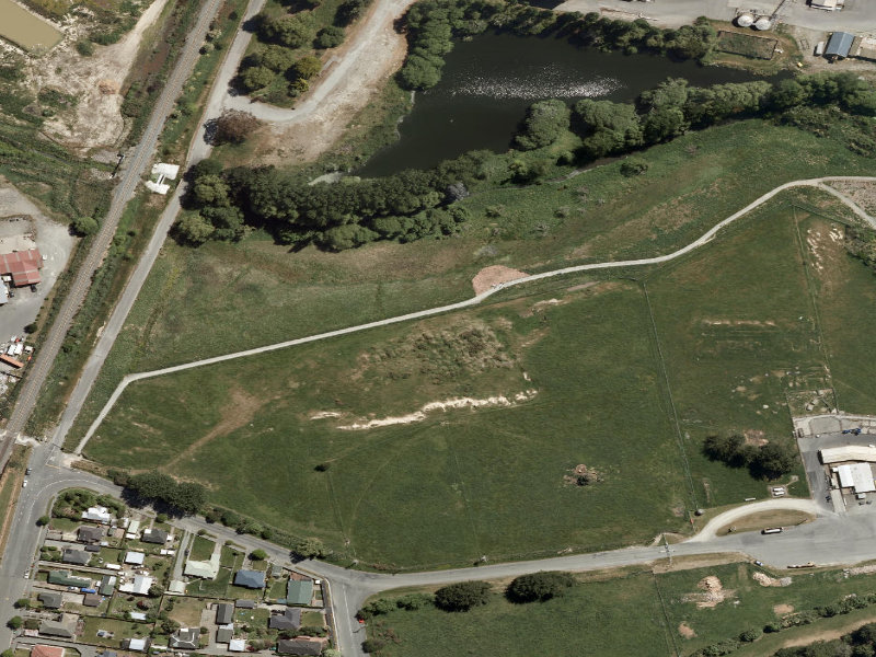 aerial view of Dashing Rocks Walkway and the ground around it