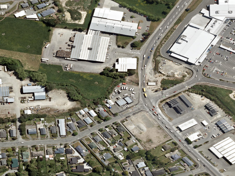 aerial view of Taitarakihi Creek and the ground around it