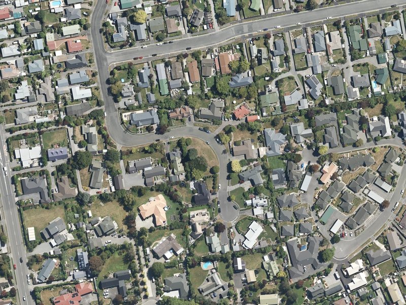 aerial view of Janelle Place Reserve and the ground around it