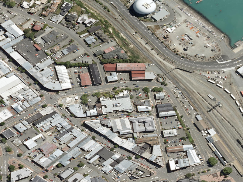 aerial view of Trees In Front Of Winz and the ground around it