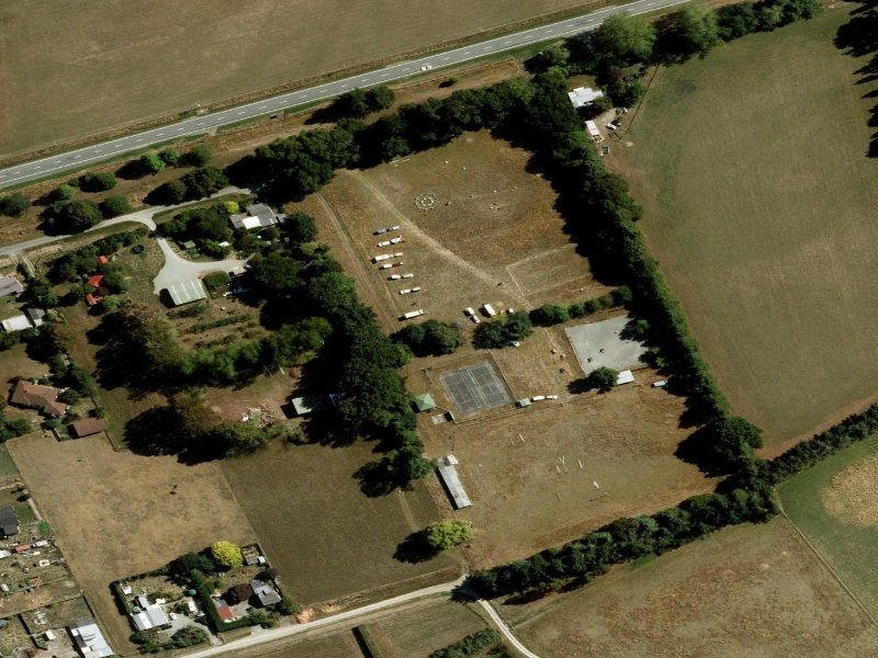 aerial view of Cave Recreation Reserve (Domain) and the ground around it