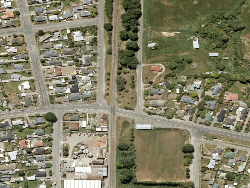 aerial view of Lyall Terrace Grass Area and the ground around it
