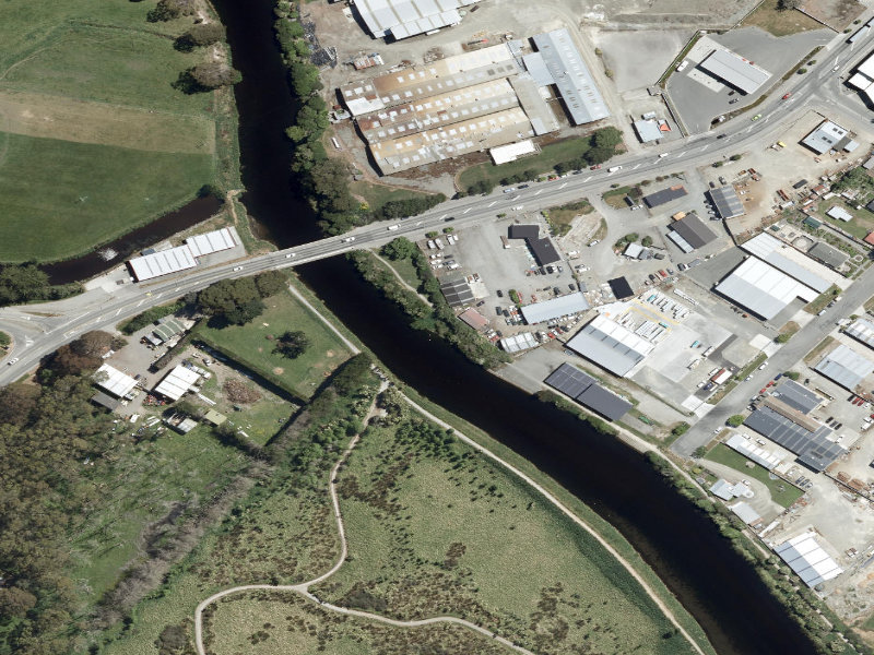 aerial view of Saltwater Creek Park By The Bridge and the ground around it