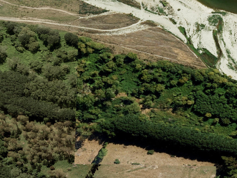 aerial view of Esplanade Reserve - Opihi River Off Butlers Road and the ground around it