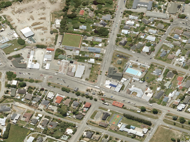 aerial view of Conroys Corner and the ground around it