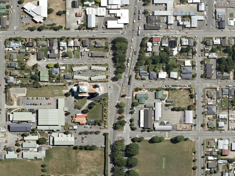 aerial view of Basilica Bedding Plot and the ground around it