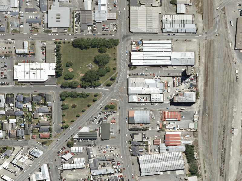 aerial view of Brown Street Bedding Plot and the ground around it