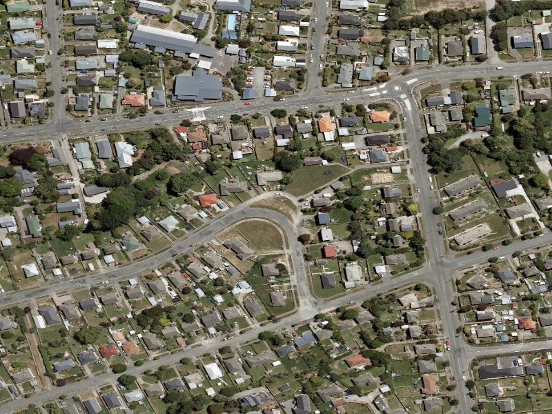 aerial view of Dunkirk Street Berm and the ground around it