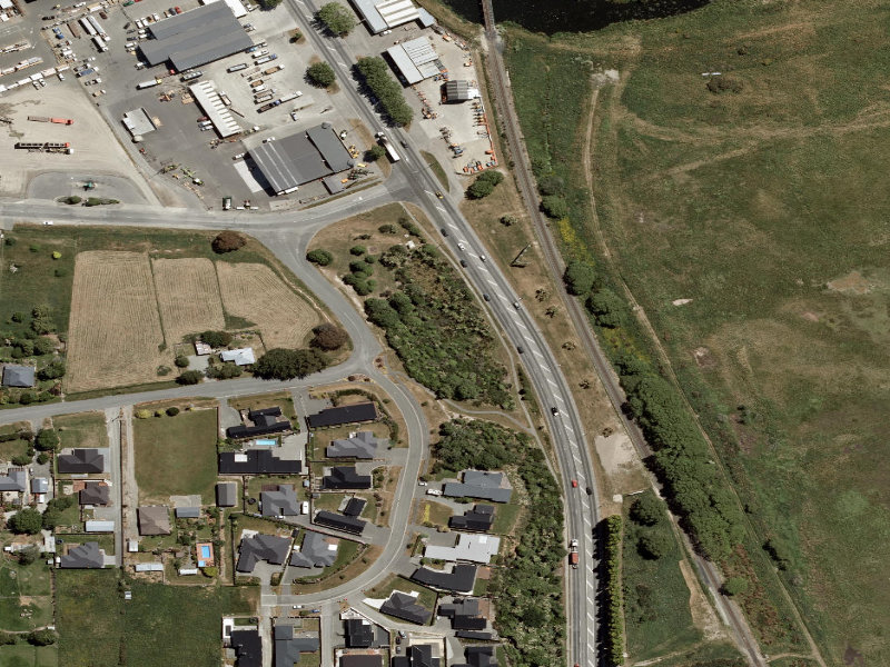 aerial view of Mahoney's Hill Reserve and the ground around it