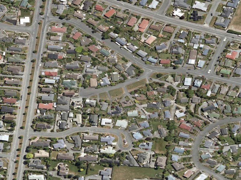 aerial view of Stirling Place Berms and the ground around it