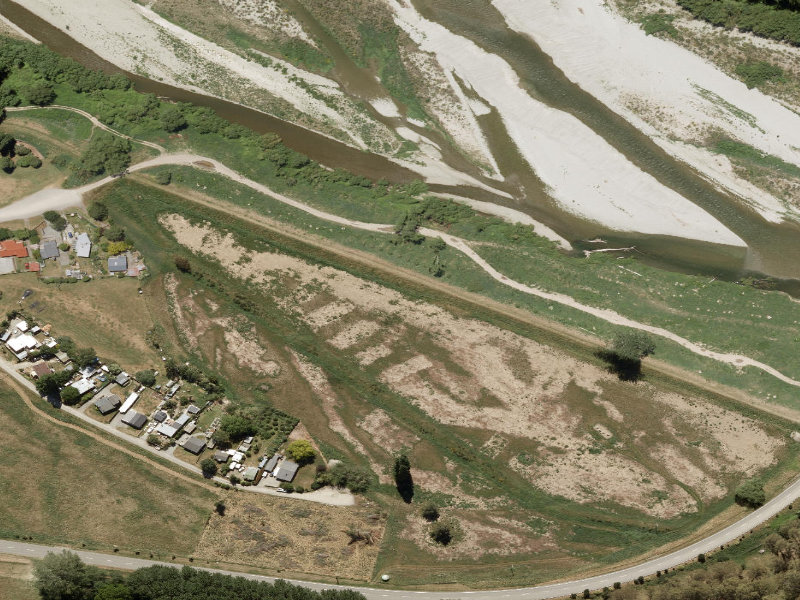 aerial view of Stratheona Huts Reserve and the ground around it