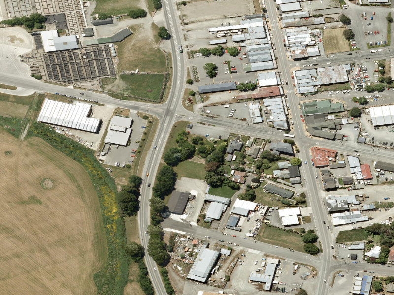 aerial view of Rotary Park and the ground around it