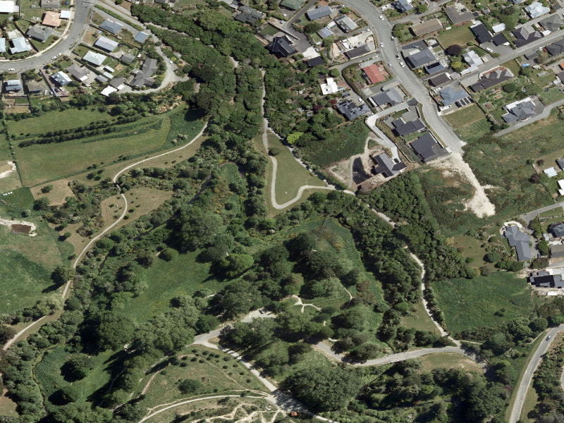 aerial view of Centennial Park and the ground around it
