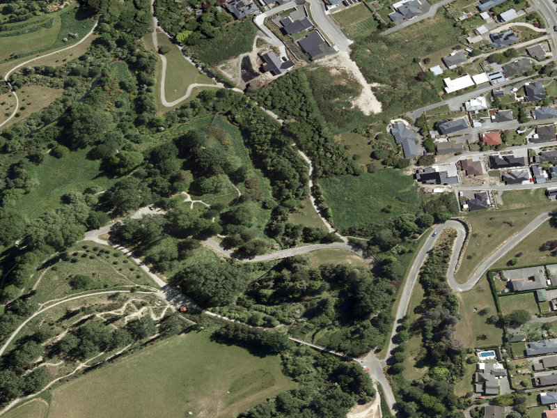 aerial view of Centennial Park and the ground around it