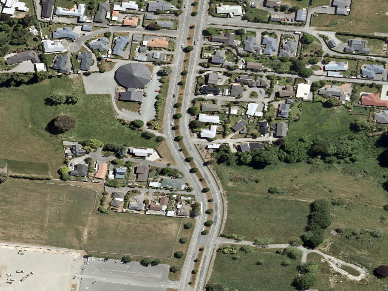 aerial view of Morgans Road Plots and the ground around it