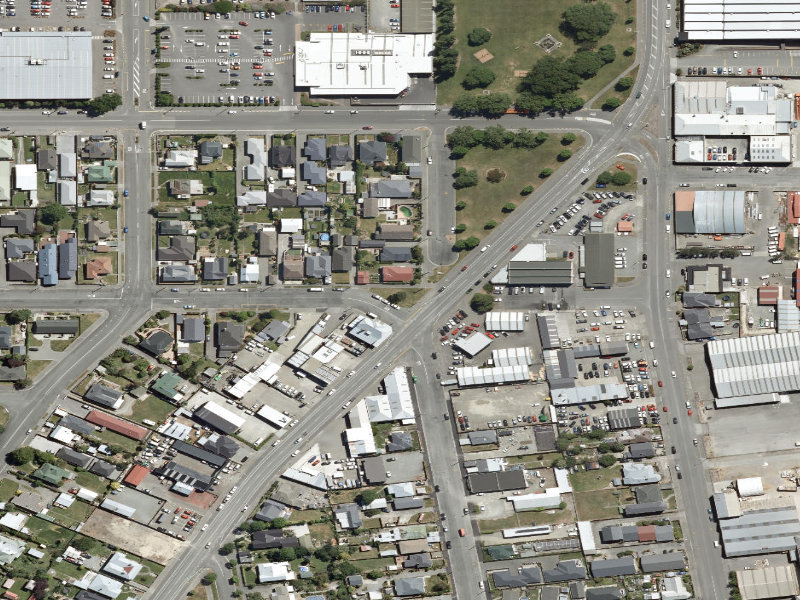 aerial view of William Street Green Area and the ground around it
