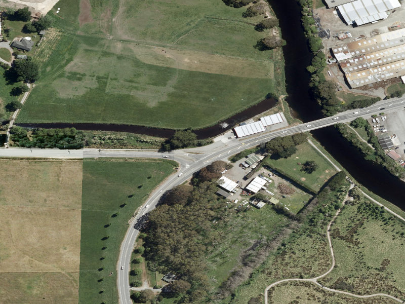 aerial view of City Entrance South and the ground around it