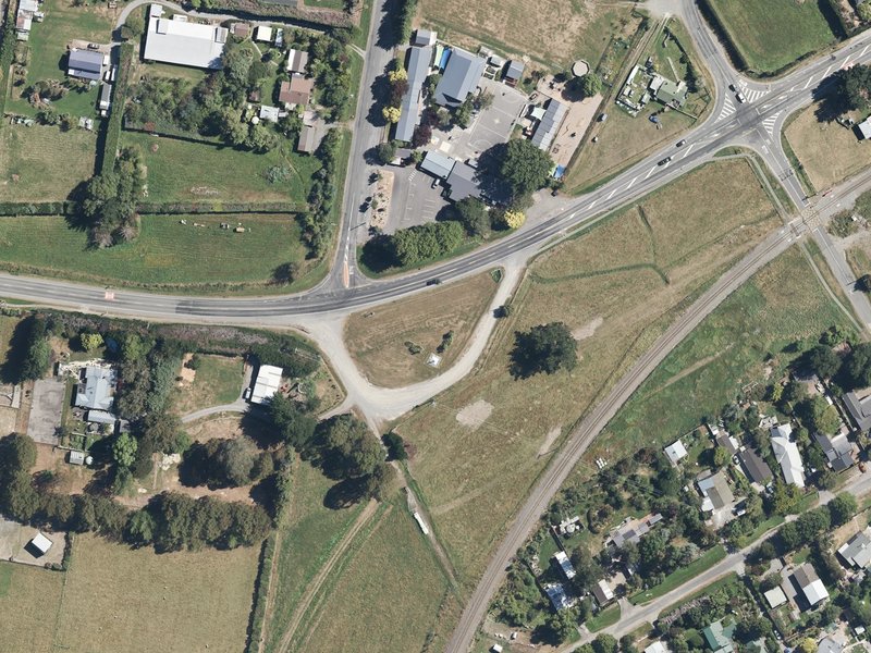 aerial view of Ashley Cenotaph Reserve and the ground around it