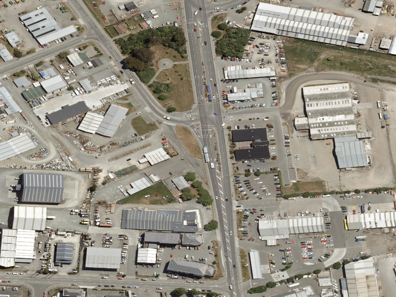 aerial view of Washdyke War Memorial and the ground around it