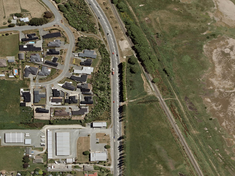 aerial view of Timaru Northern Approaches and the ground around it