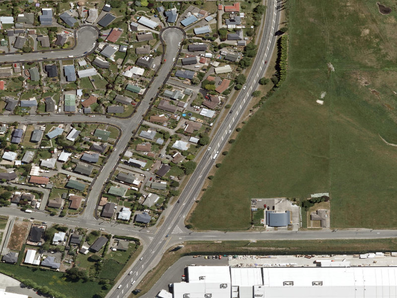 aerial view of Timaru Northern Approaches and the ground around it