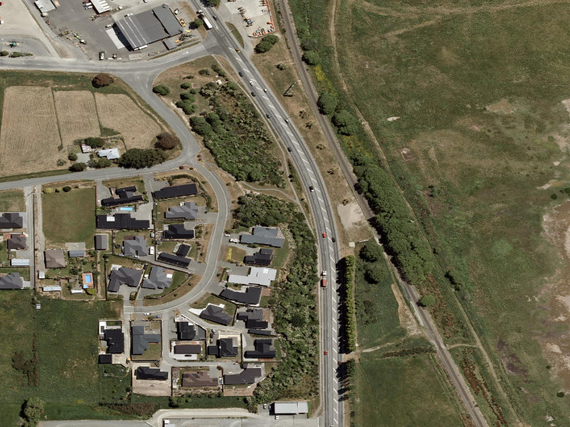 aerial view of Timaru Northern Approaches and the ground around it
