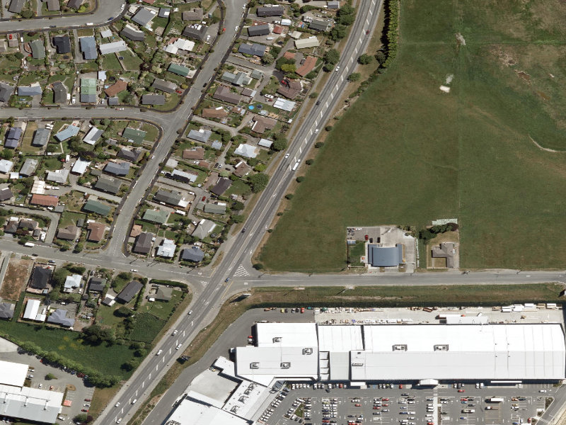 aerial view of Timaru Northern Approaches and the ground around it
