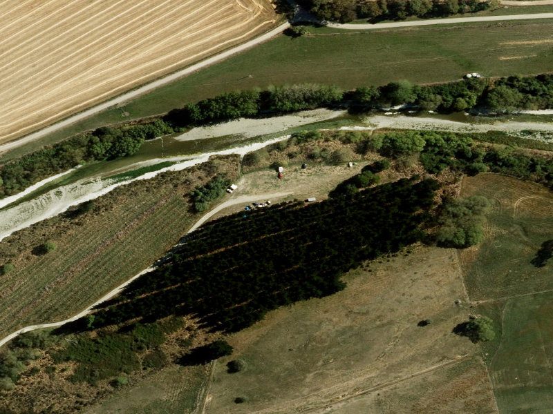 aerial view of O'neills Picnic Reserve and the ground around it
