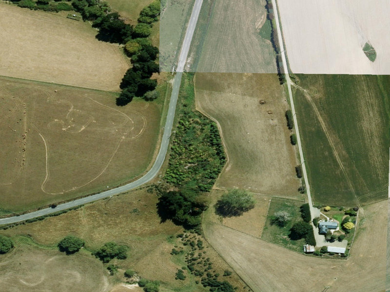 aerial view of Otipua Creek 9 Barton Road Reserve and the ground around it