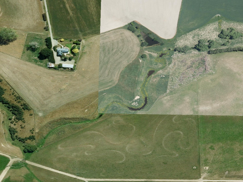 aerial view of Otipua Creek 9 Barton Road and the ground around it
